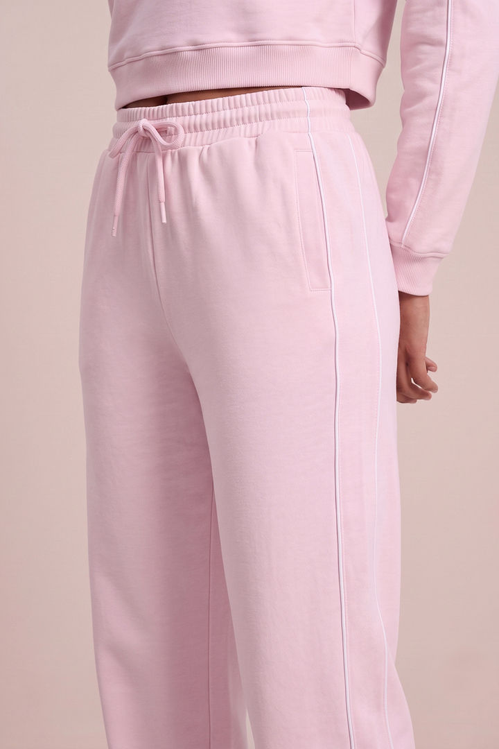 Zivame Knit Poly Athleisure Wide Leg Pants - Pale Lilac — image 5